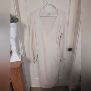 Fashion Nova wrap sweater dress